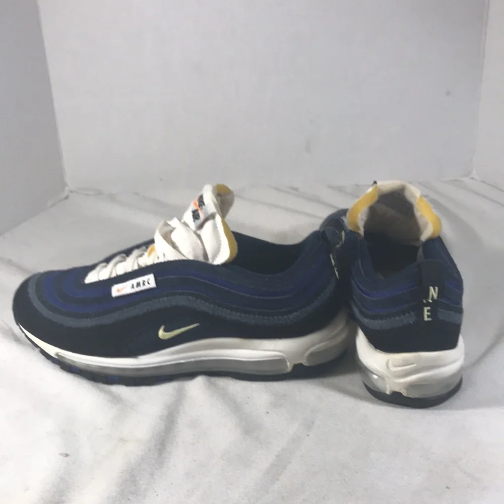 Nike Men’s Air Max 97 SE Running Club Black/ Obsidian Blue Suede Sneakers
